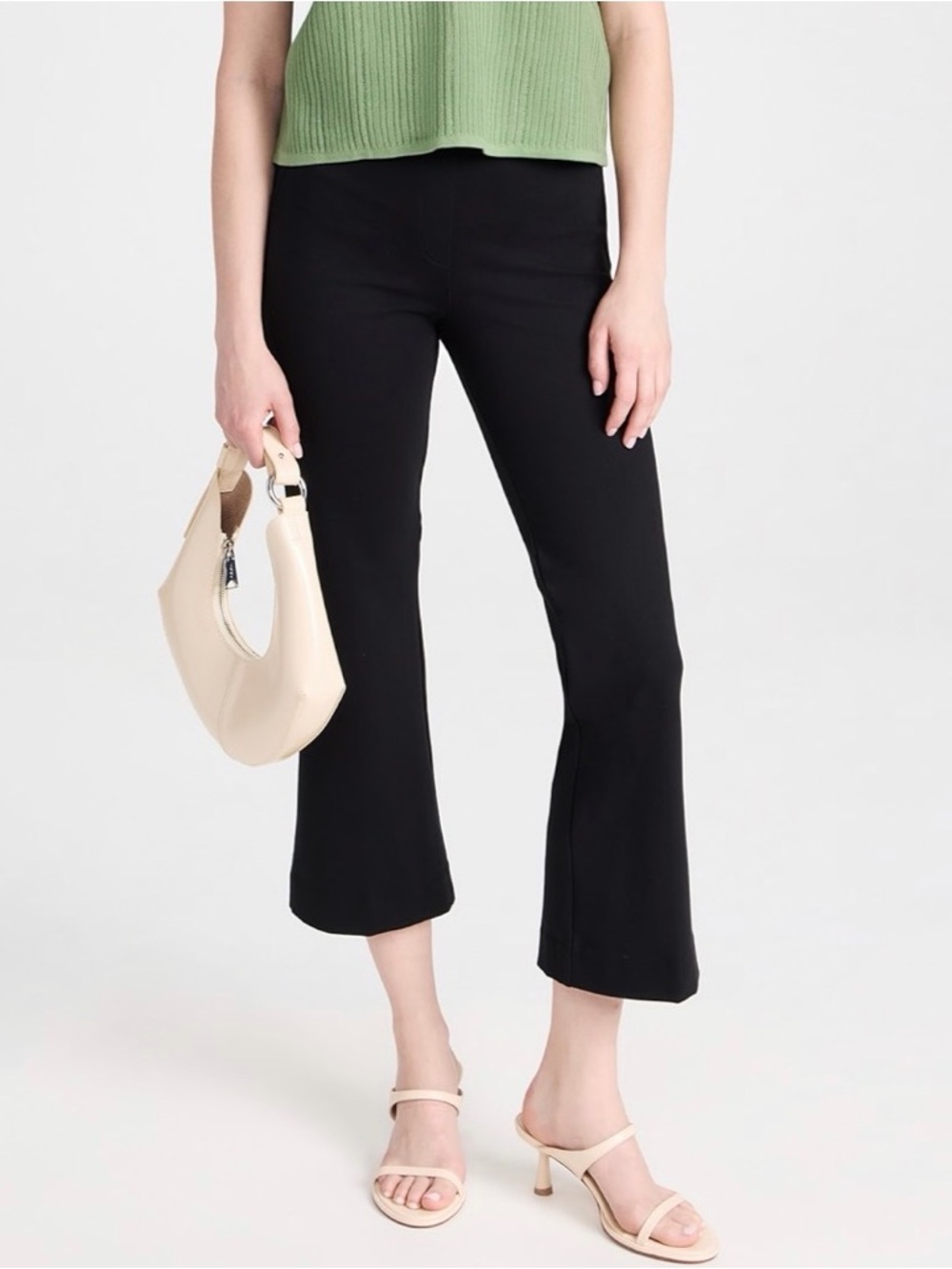 SPANX Black Cropped Flare Jeans - Sz: L